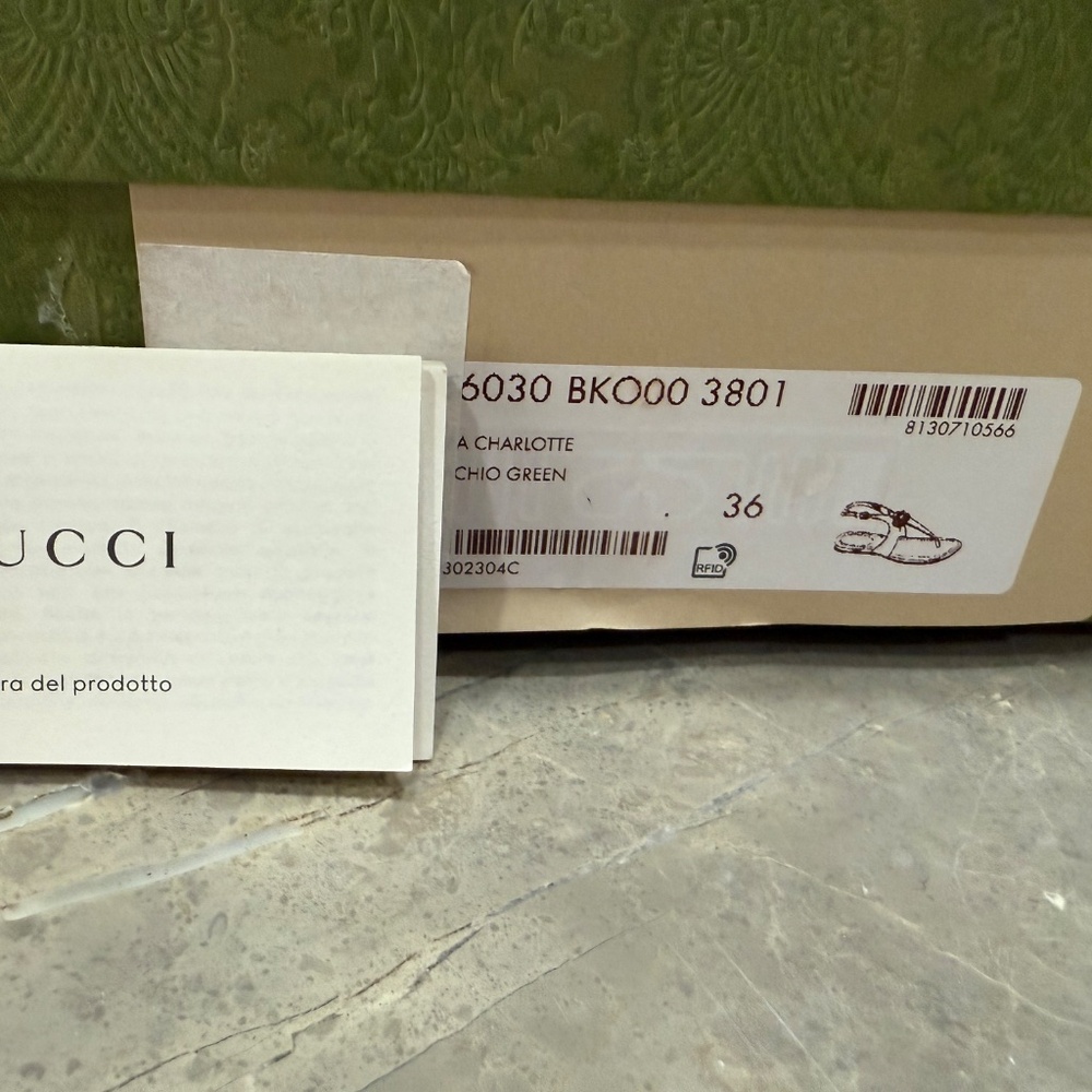 Gucci Charlotte Leather Thong, Size 36, NEW never worn - Picture 7 of 11